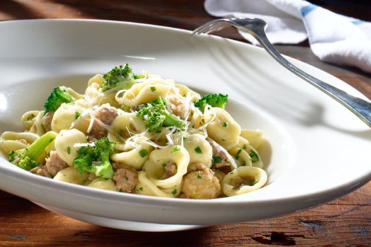 Orecchiette alla Grato with sausage and broccolini